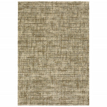 3' X 5' Beige Brown Tan And Blue Green Abstract Power Loom Stain Resistant Area Rug