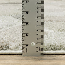 2' X 8' Beige Brown Grey Tan Sage And Pale Blue Geometric Power Loom Stain Resistant Runner Rug