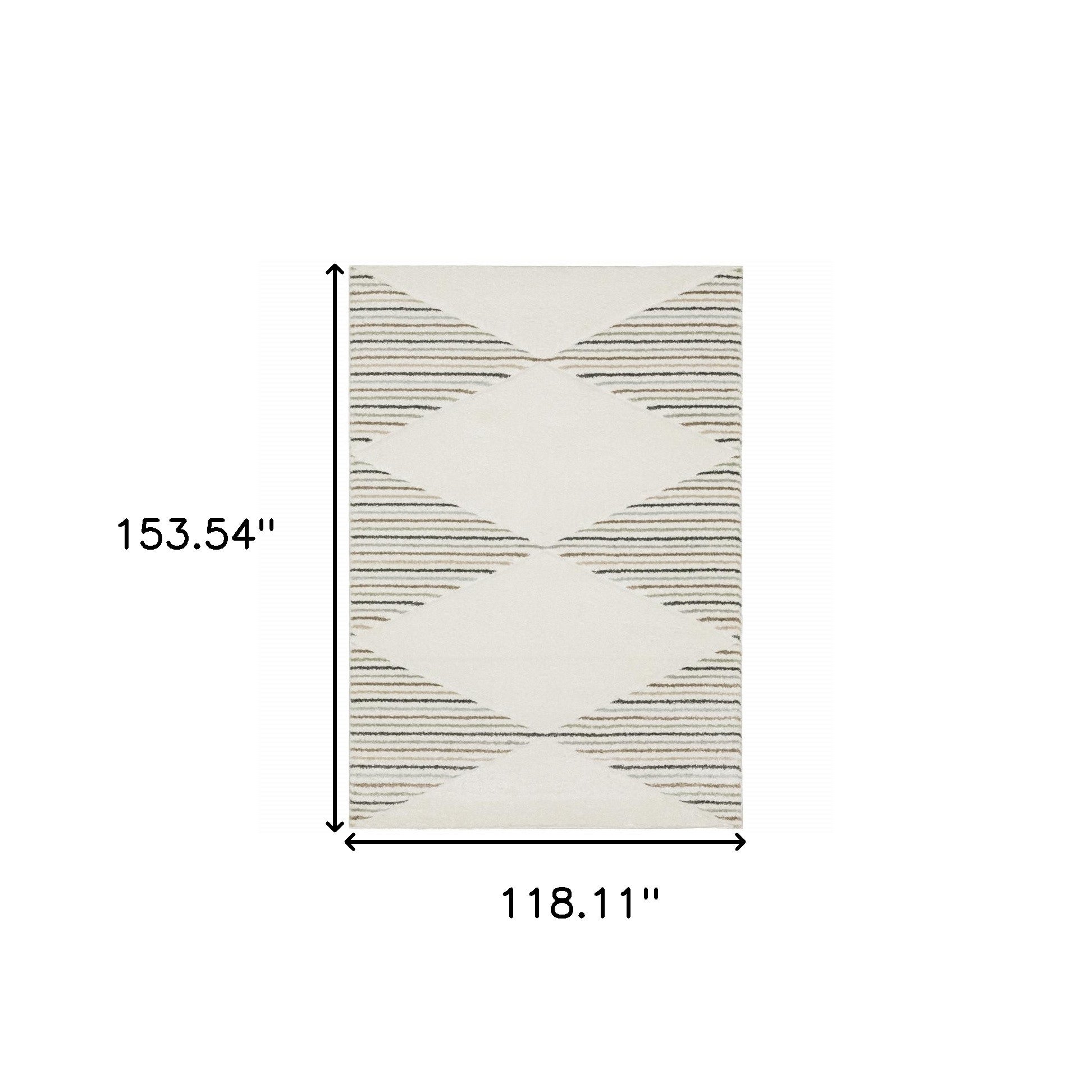 Beige Grey Sage Green Pale Blue Brown And Charcoal Geometric Power Loom Stain Resistant Area Rug - 10' x 13'