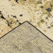 4' X 6' Beige Charcoal Teal And Moss Green Abstract Power Loom Stain Resistant Area Rug