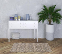 3' X 5' Grey And Tan Floral Power Loom Stain Resistant Area Rug With Fringe