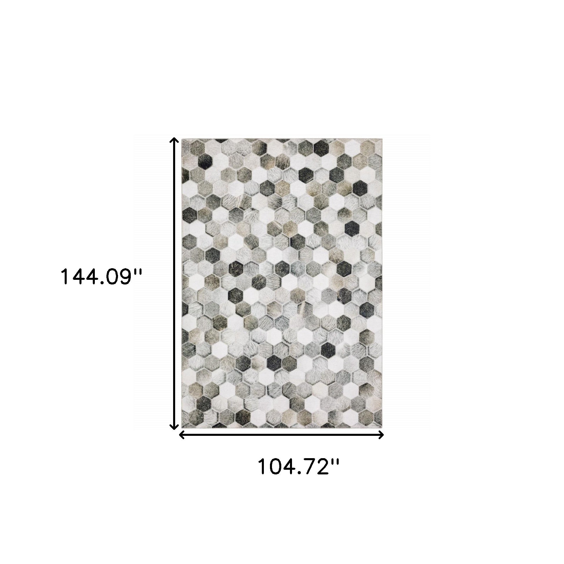 9' X 12' Grey Charcoal Brown Tan And Ivory Geometric Power Loom Stain Resistant Area Rug