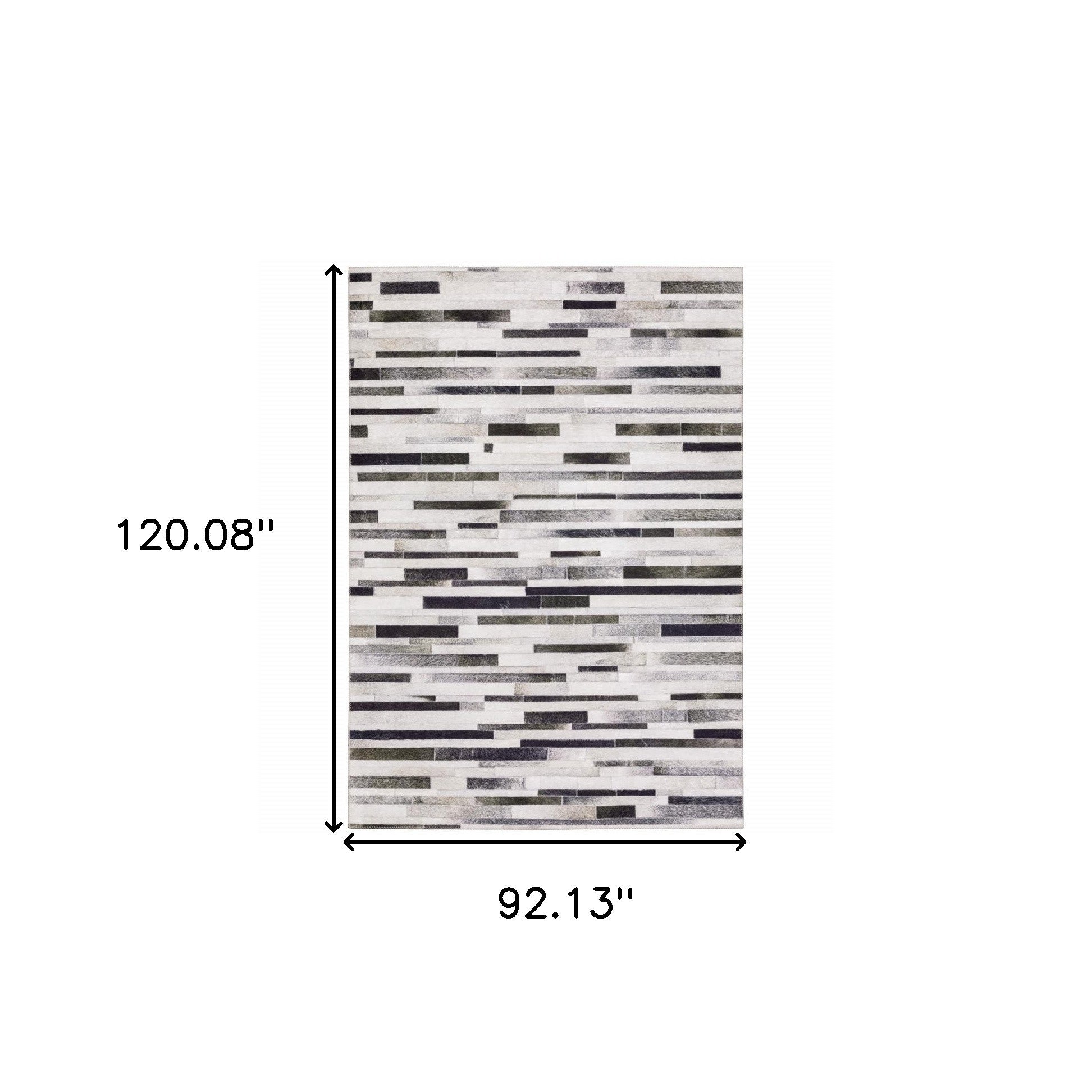 8' X 10' Grey Charcoal And Beige Geometric Power Loom Stain Resistant Area Rug