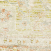 8' X 10' Orange Silver Gold And Grey Abstract Power Loom Stain Resistant Area Rug