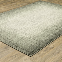 8' X 10' Grey Beige And Blue Power Loom Stain Resistant Area Rug