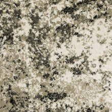 Charcoal Grey And Beige Abstract Power Loom Stain Resistant Area Rug - 4' x 6'