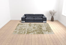 10' X 13' Beige Gold And Grey Abstract Power Loom Stain Resistant Area Rug