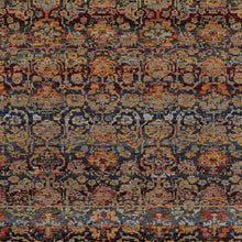 8' X 10' Multi And Blue Abstract Power Loom Stain Resistant Area Rug