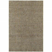 2' X 3' Silver Gold Rust And Blue Green Geometric Power Loom Stain Resistant Area Rug