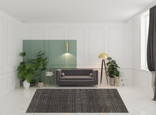 8' X 10' Charcoal Grey And Brown Geometric Power Loom Stain Resistant Area Rug