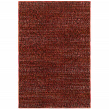 9' X 12' Red Grey Deep And Charcoal Power Loom Stain Resistant Area Rug