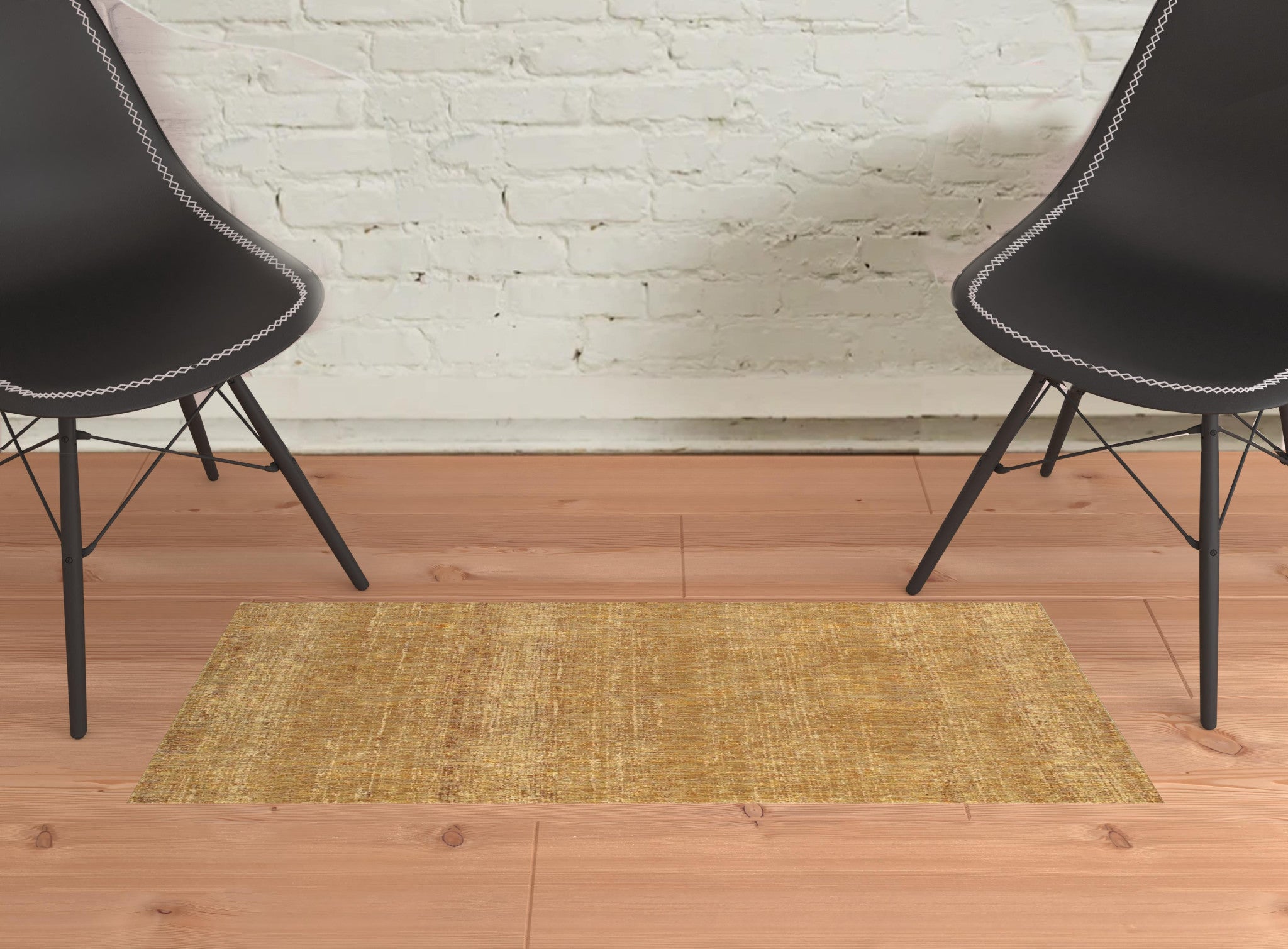 Gold Rust Brown Ivory Purple And Lavender Power Loom Stain Resistant Area Rug - 2' x 3'