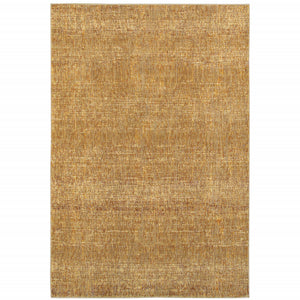 5' X 7' Gold Rust Brown Ivory Purple And Lavender Power Loom Stain Resistant Area Rug