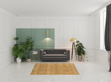 5' X 7' Gold Rust Brown Ivory Purple And Lavender Power Loom Stain Resistant Area Rug