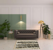 4' X 6' Beige Ivory Charcoal Brown Tan And Grey Abstract Power Loom Stain Resistant Area Rug With Fringe