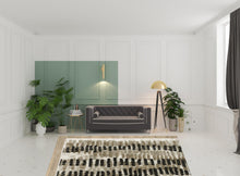 8' X 11' Beige Ivory Charcoal Brown Tan And Grey Abstract Power Loom Stain Resistant Area Rug With Fringe