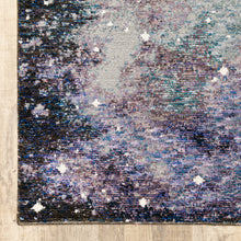2' X 3' Purple Teal And Brown Abstract Power Loom Stain Resistant Area Rug