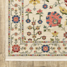 2' X 10' Orange And Ivory Oriental Power Loom Runner Rug With Fringe