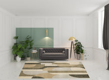 8' X 10' Brown And Ivory Geometric Power Loom Area Rug