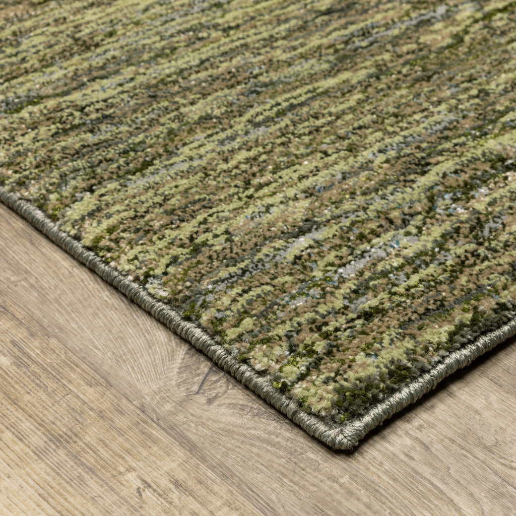 2' X 8' Gold Green Charcoal Teal Blue Purple Grey And Beige Geometric Power Loom Stain Resistant Runner Rug