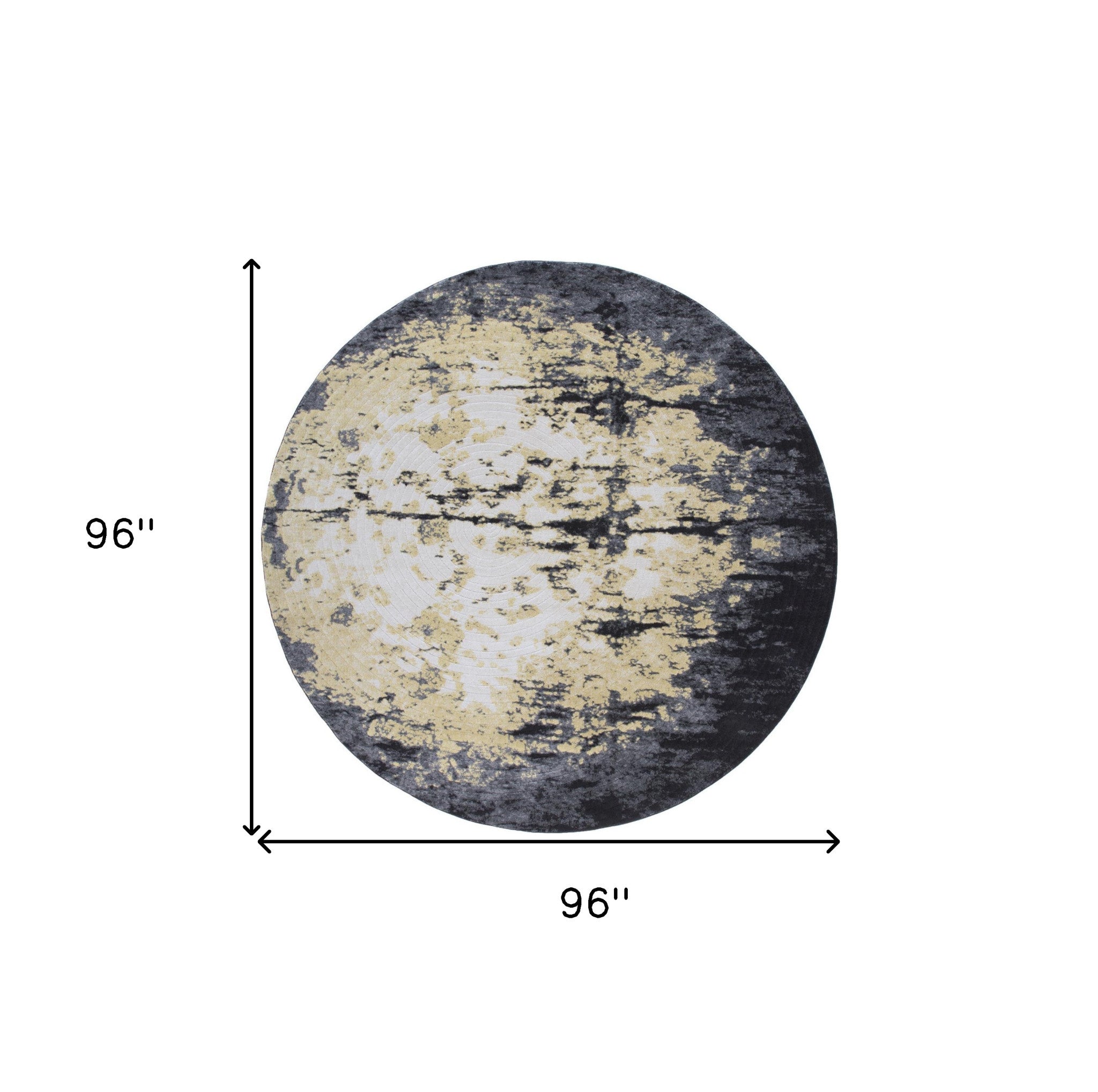 4' X 6' Black Gray And Gold Geometric Stain Resistant Area Rug