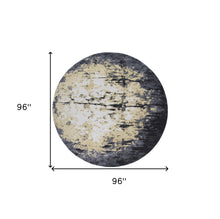 4' X 6' Black Gray And Gold Geometric Stain Resistant Area Rug