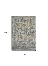 4' X 6' Gray Yellow And White Abstract Stain Resistant Area Rug