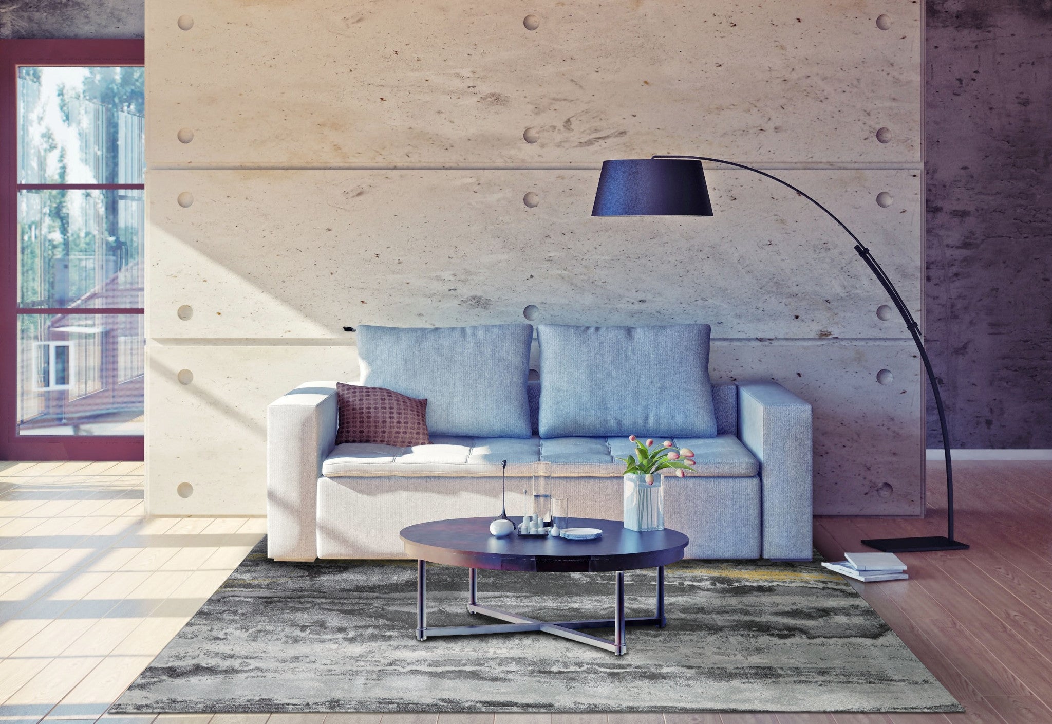 4' X 6' Gray And Black Abstract Stain Resistant Area Rug