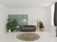 4' X 6' Green Brown And Taupe Wool Paisley Tufted Handmade Stain Resistant Area Rug