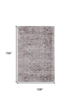 4' X 6' Gray And Purple Abstract Hand Woven Area Rug