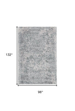 4' X 6' Blue And Gray Abstract Hand Woven Area Rug