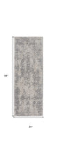 5' X 8' Ivory Gray And Black Abstract Stain Resistant Area Rug