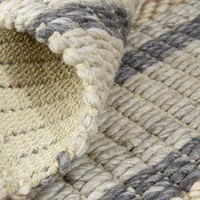 4' X 6' Ivory Tan And Gray Wool Hand Woven Stain Resistant Area Rug