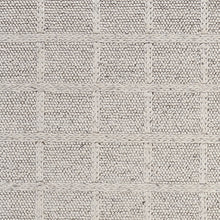 4' X 6' Ivory And Gray Wool Plaid Hand Woven Stain Resistant Area Rug