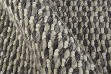 4' X 6' Gray And Ivory Wool Floral Hand Woven Stain Resistant Area Rug