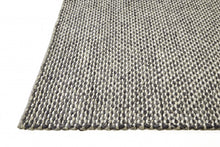 4' X 6' Gray And Ivory Wool Floral Hand Woven Stain Resistant Area Rug