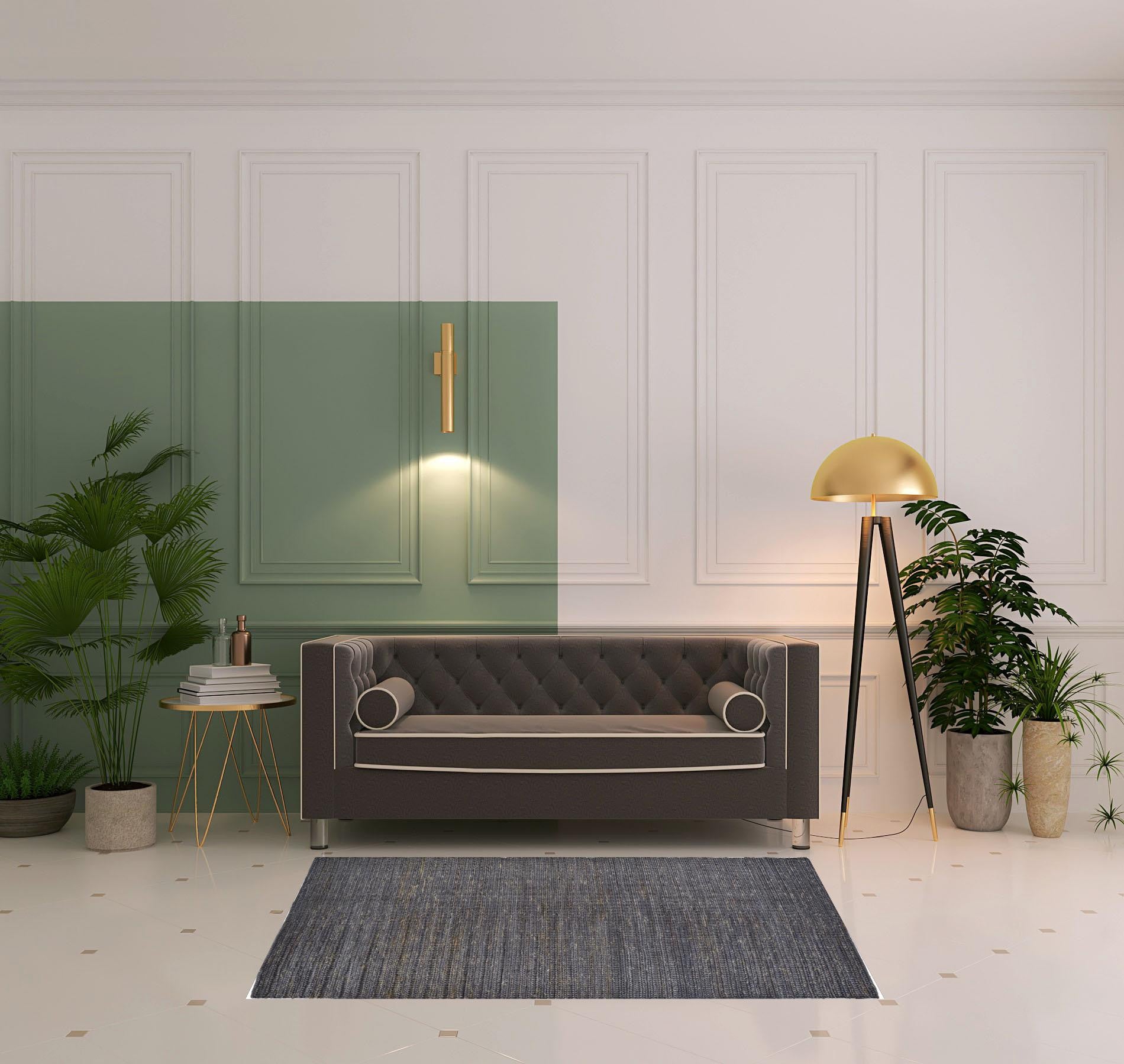 4' X 6' Tan Ivory And Taupe Hand Woven Area Rug