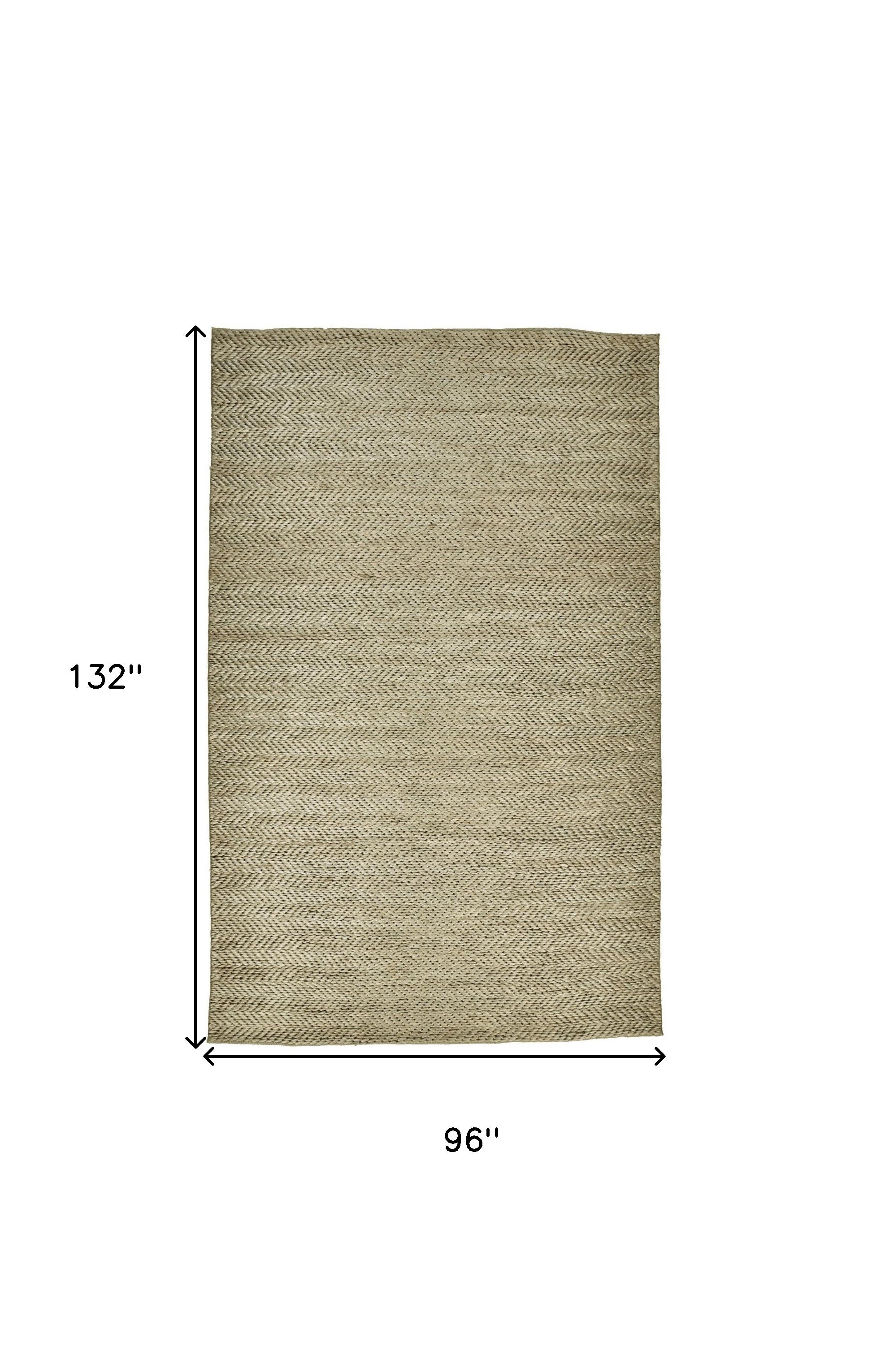 4' X 6' Tan And Gray Hand Woven Area Rug