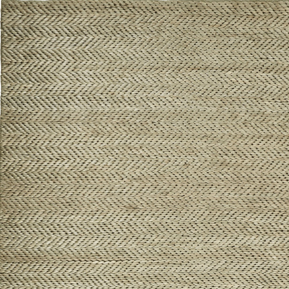 4' X 6' Tan And Gray Hand Woven Area Rug
