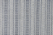 4' X 6' Blue Gray And Ivory Striped Hand Woven Area Rug