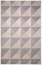 4' X 6' Beige Gray And Ivory Geometric Area Rug