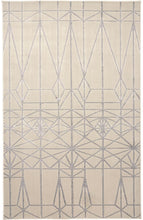 4' X 6' White Silver And Gray Geometric Area Rug