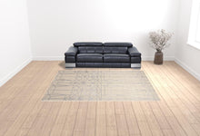 4' X 6' White Silver And Gray Geometric Area Rug