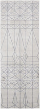 4' X 6' White Silver And Gray Geometric Area Rug