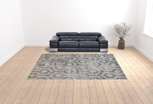 4' X 6' Gray Taupe And Silver Abstract Area Rug