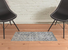 4' X 6' Gray Taupe And Silver Abstract Area Rug