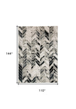 4' X 6' Black Gray And Silver Geometric Area Rug