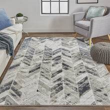 4' X 6' Black Gray And Silver Geometric Area Rug