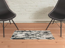 4' X 6' Black Gray And Silver Geometric Area Rug