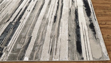 4' X 6' Silver Gray And Black Abstract Area Rug
